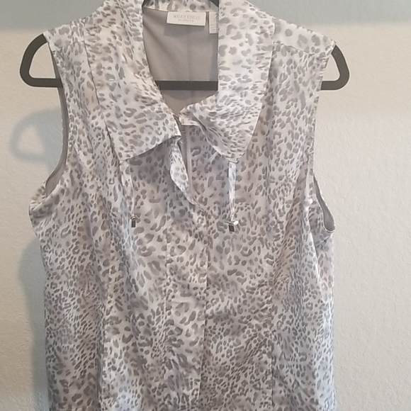 Chico's Jackets & Blazers - Chicos white animal pattern vest size 2 (12/14)
